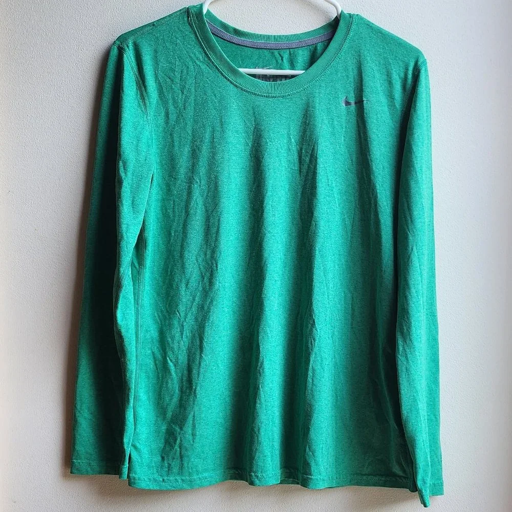 Nike Dri-Fit Green Scoop Neck Jersey Size Medium